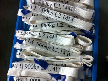 kaufen Farbe-Soem des gewebten Materials des Sicherheitsfaktor-5 bis 1 endloses des Riemen-900kg weißes verfügbar online manufacture