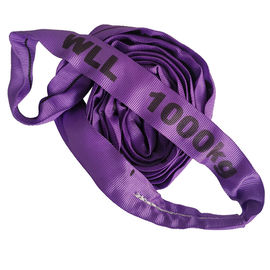 kaufen Breite weiche der 1 Tonnen-Polyester-endlose Rundschlinge-purpurrote Farbe43mm für das Anheben online manufacture