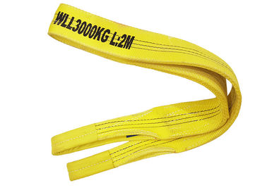 kaufen Polyester-flacher Augen-Duplexriemen 3 Ton Yellow Color For Crane online manufacture