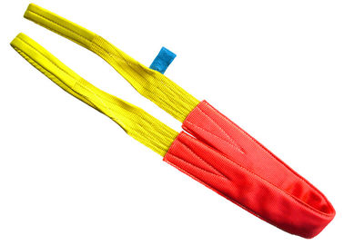 kaufen Riemen des Polyester-färben Duplexgewebten materials, das 3 Tonnen-flachen Augen-Riemen für Kran gelb online manufacture