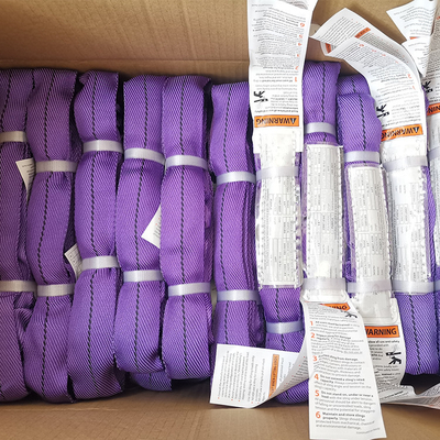 kaufen Twill-Webart-purpurroter Polyester-Hebegurt-Riss-beständige Vertikale 3000 lbs online manufacture