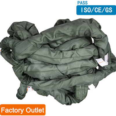 kaufen Hochleistungs-Olive Polyester Round Sling Jacket-Twill-Webart-Bau-Vertikale 68000 lbs online manufacture