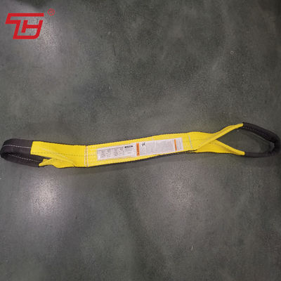 kaufen 9800 #/Zoll 2-lagige, beidseitig behandelte, schwarze Kanten-Polyester-Gurtbandschlinge mit gedrehten Ösen, einfach zu bedienen online manufacture